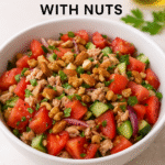 Easy Fresh Tomato Tuna Salad with Crunchy Nuts Recipe